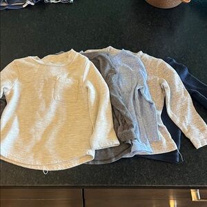 Kids Long Sleeve Shirt Set - Neutral Tones